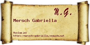 Mersch Gabriella névjegykártya
